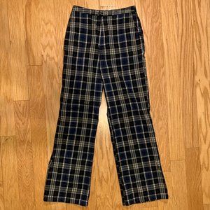 Blue and Black Plaid Pants - Brandy Melville